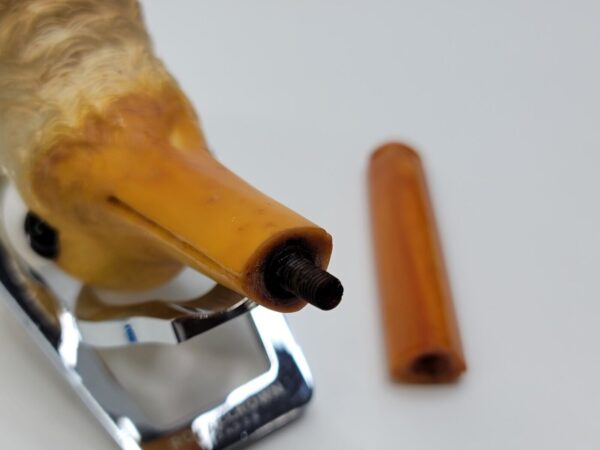 Antique Block Meerschaum Tobacco Pipe Of Humming Bird With Genuine Amber Stem [SOLD OUT] - Image 16