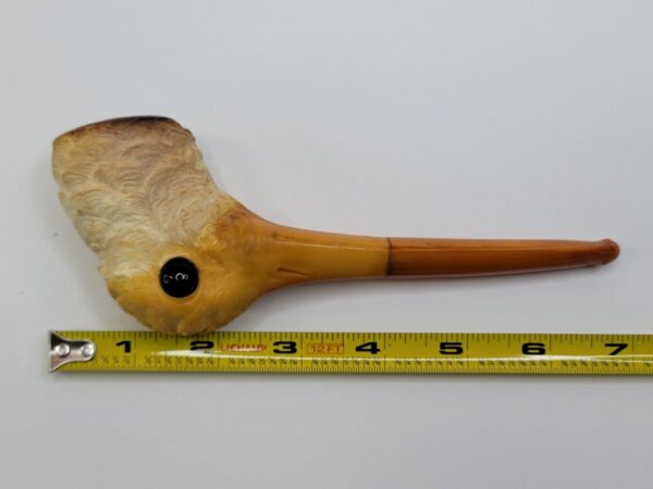 Antique Block Meerschaum Tobacco Pipe Of Humming Bird With Genuine Amber Stem [SOLD OUT] - Image 17