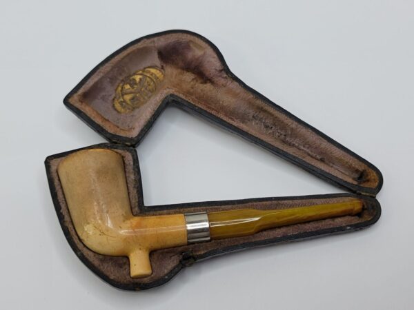 Antique RBC Block Meerschaum Cutty Tobacco Pipe, Case [SOLD OUT] - Image 3