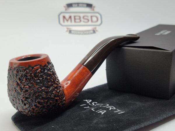 Ascorti Italia Otto Carved Particular Rusticated Briar Tobacco Pipe, Italy, New [SOLD OUT]