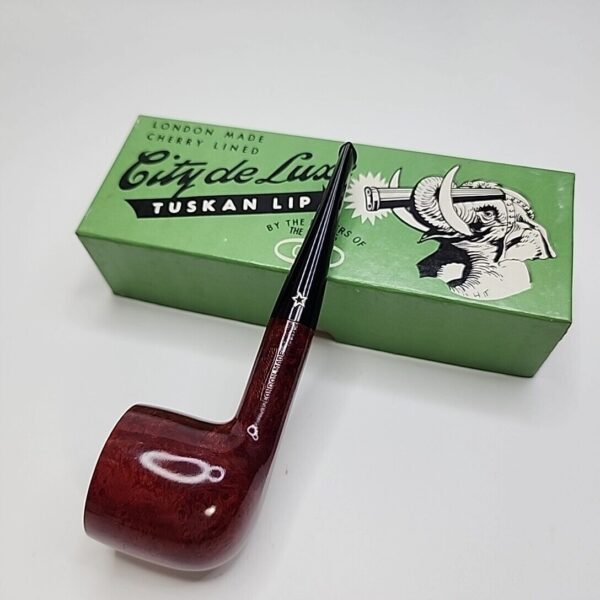 City De Luxe 789 Smooth Pot Briar Tobacco Pipe, Unsmoked, Box [SOLD OUT]