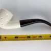Hand Carved Lattice Block Meerschaum Tobacco Smoking Pipe, Unsmoked, MBSD [SOLD OUT] - Image 10