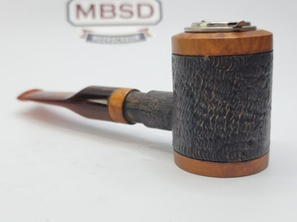 Herb Booth Artisan Hand Carved Poker Sitter Briar Tobacco Pipe, Lucite Stem [SOLD OUT] - Image 7