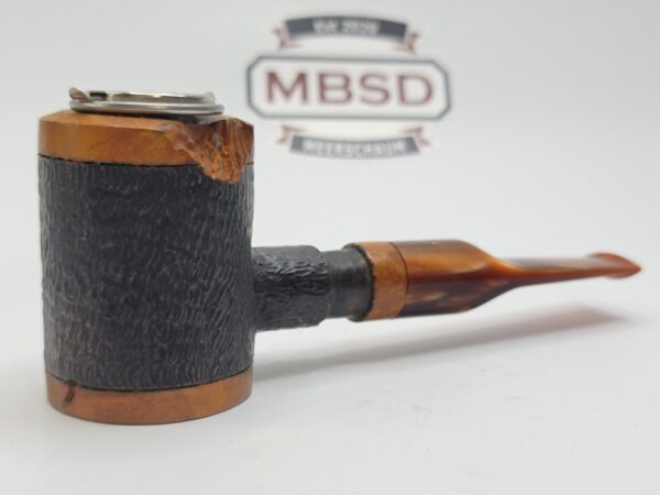 Herb Booth Artisan Hand Carved Poker Sitter Briar Tobacco Pipe, Lucite Stem [SOLD OUT]