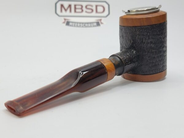 Herb Booth Artisan Hand Carved Poker Sitter Briar Tobacco Pipe, Lucite Stem [SOLD OUT] - Image 8