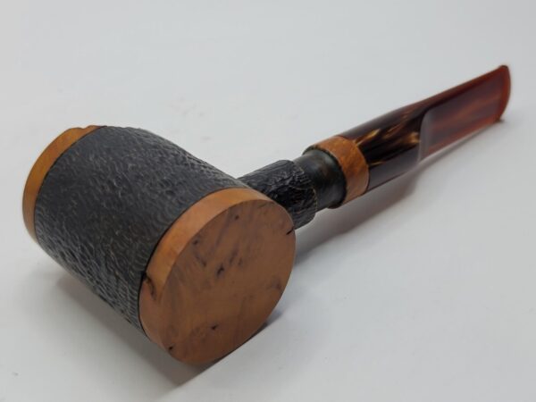 Herb Booth Artisan Hand Carved Poker Sitter Briar Tobacco Pipe, Lucite Stem [SOLD OUT] - Image 10