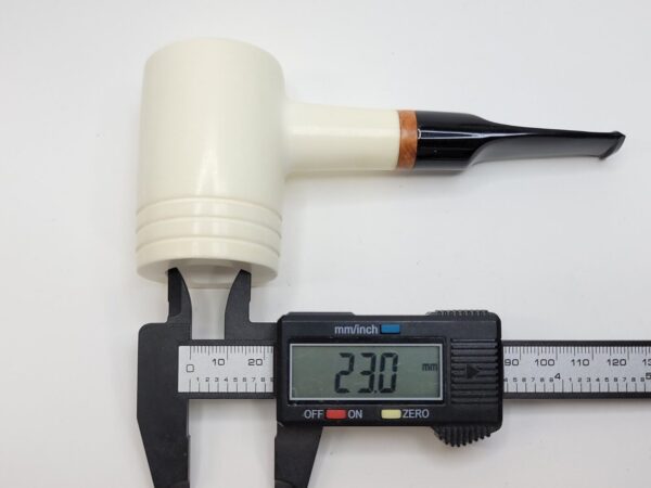 Large MBSD Meerschaum Deluxe Poker Sitter Block Meerschaum Tobacco Pipe, 9mm [SOLD OUT] - Image 16