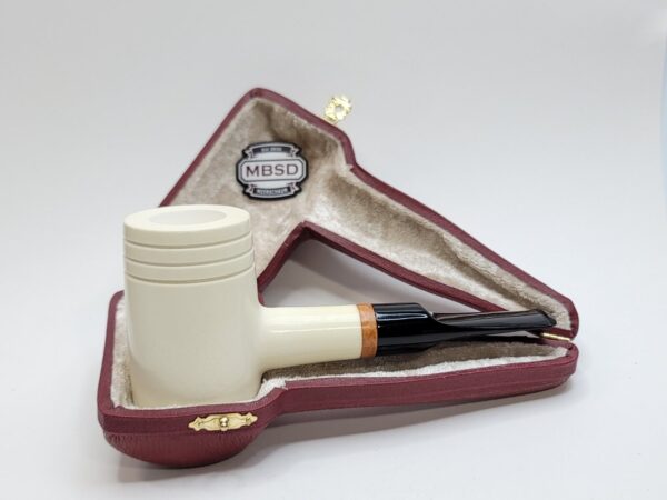 Large MBSD Meerschaum Deluxe Poker Sitter Block Meerschaum Tobacco Pipe, 9mm [SOLD OUT] - Image 3
