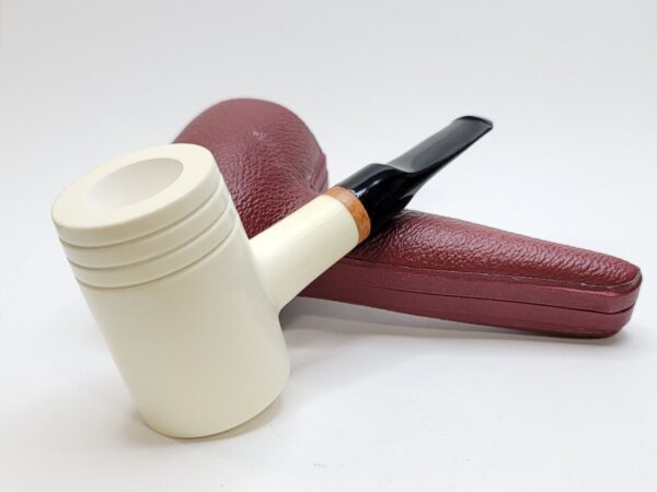 Large MBSD Meerschaum Deluxe Poker Sitter Block Meerschaum Tobacco Pipe, 9mm [SOLD OUT] - Image 6