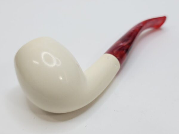 MBSD Meerschaum Bent Billiard Block Meerschaum Tobacco Pipe, Fitted Case [SOLD OUT] - Image 12