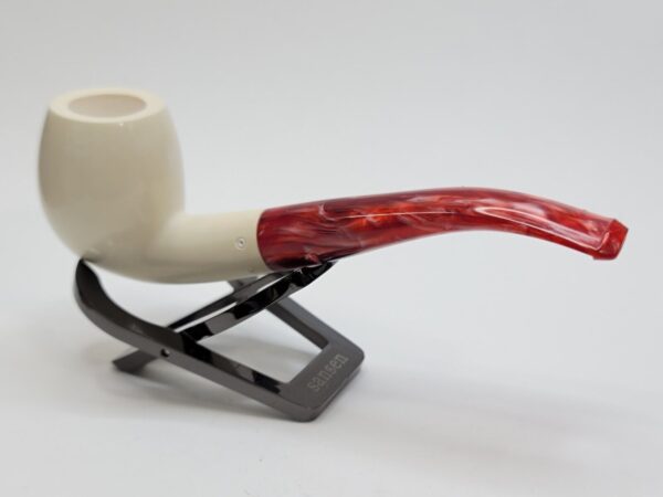 MBSD Meerschaum Bent Billiard Block Meerschaum Tobacco Pipe, Fitted Case [SOLD OUT] - Image 13