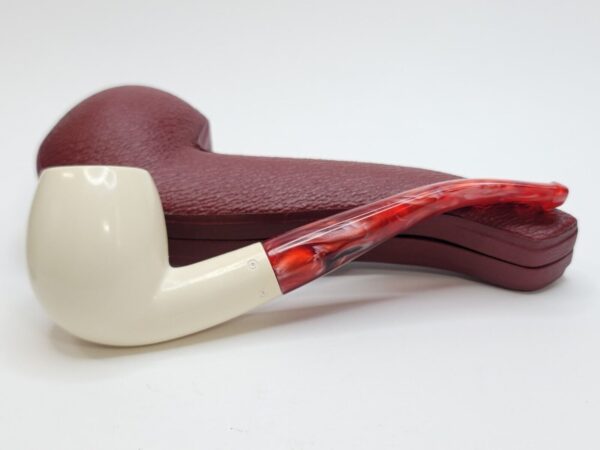 MBSD Meerschaum Bent Billiard Block Meerschaum Tobacco Pipe, Fitted Case [SOLD OUT] - Image 5