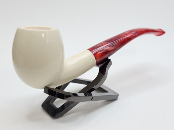 MBSD Meerschaum Bent Billiard Block Meerschaum Tobacco Pipe, Fitted Case [SOLD OUT] - Image 6
