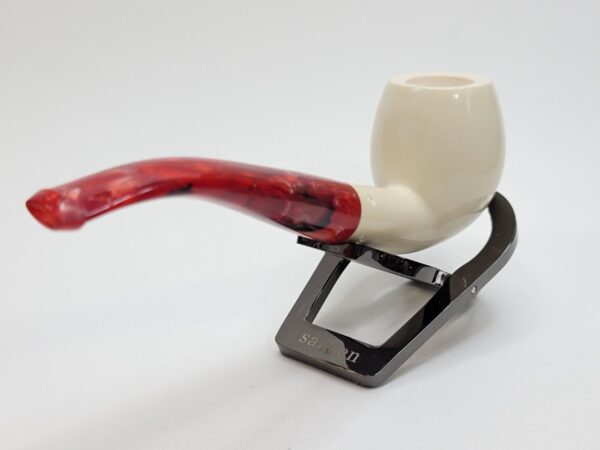 MBSD Meerschaum Bent Billiard Block Meerschaum Tobacco Pipe, Fitted Case [SOLD OUT] - Image 7