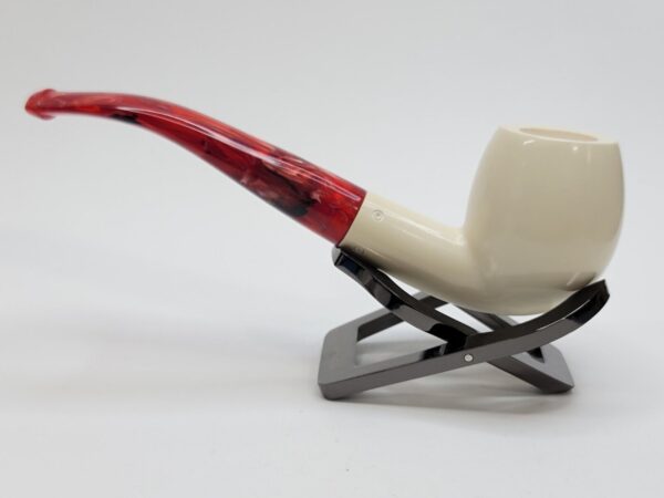 MBSD Meerschaum Bent Billiard Block Meerschaum Tobacco Pipe, Fitted Case [SOLD OUT] - Image 8
