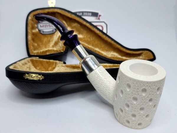 MBSD Meerschaum Block Meerschaum Spigot Lattice Poker Tobacco Pipe [SOLD OUT]