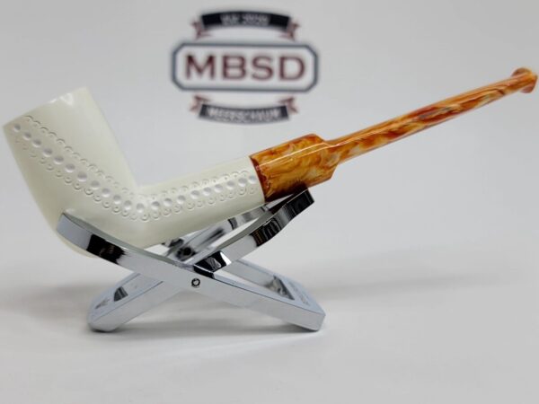MBSD Meerschaum Block Meerschaum Straight Billiard Tobacco Smoking Pipe, Case [SOLD OUT] - Image 5