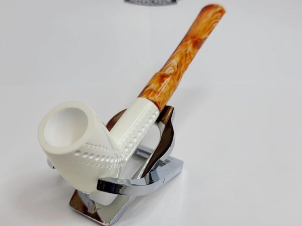 MBSD Meerschaum Block Meerschaum Straight Billiard Tobacco Smoking Pipe, Case [SOLD OUT] - Image 6