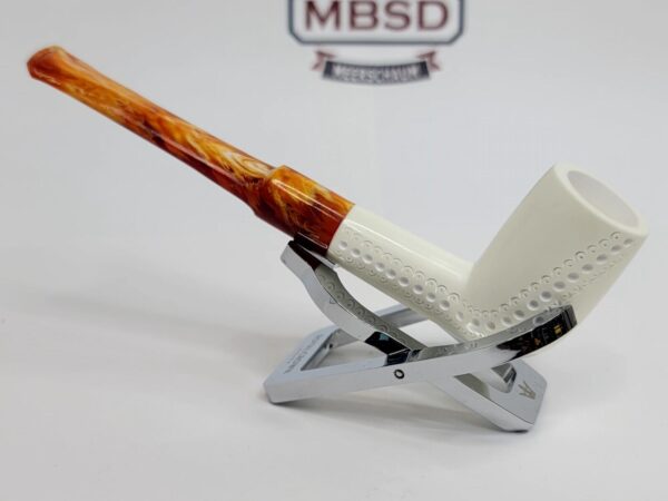 MBSD Meerschaum Block Meerschaum Straight Billiard Tobacco Smoking Pipe, Case [SOLD OUT] - Image 7