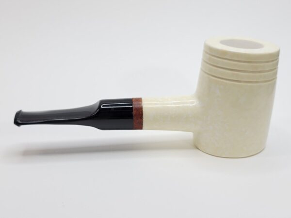 MBSD Meerschaum Chubby Poker Block Meerschaum Tobacco Pipe, 9mm Filter [SOLD OUT] - Image 11
