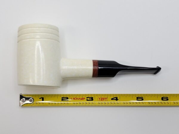 MBSD Meerschaum Chubby Poker Block Meerschaum Tobacco Pipe, 9mm Filter [SOLD OUT] - Image 16