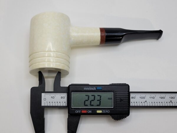 MBSD Meerschaum Chubby Poker Block Meerschaum Tobacco Pipe, 9mm Filter [SOLD OUT] - Image 17