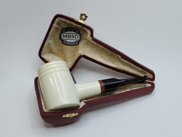 MBSD Meerschaum Chubby Poker Block Meerschaum Tobacco Pipe, 9mm Filter [SOLD OUT] - Image 3