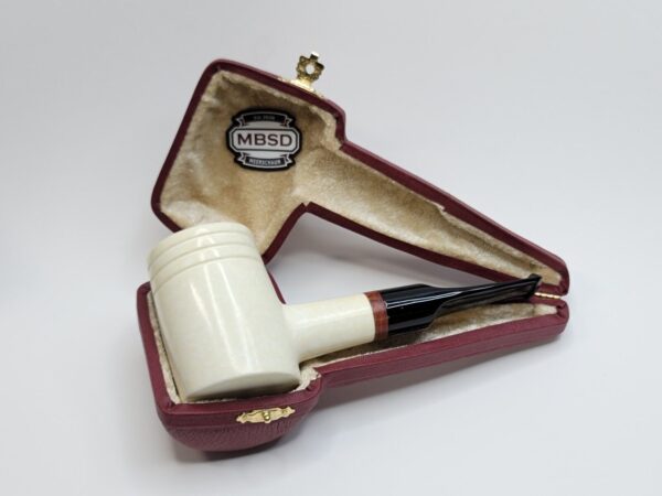 MBSD Meerschaum Chubby Poker Block Meerschaum Tobacco Pipe, 9mm Filter [SOLD OUT] - Image 4