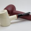 MBSD Meerschaum Chubby Poker Block Meerschaum Tobacco Pipe, 9mm Filter [SOLD OUT] - Image 5