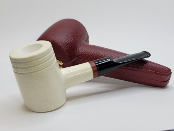 MBSD Meerschaum Chubby Poker Block Meerschaum Tobacco Pipe, 9mm Filter [SOLD OUT] - Image 5