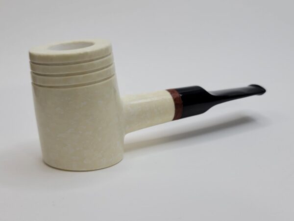 MBSD Meerschaum Chubby Poker Block Meerschaum Tobacco Pipe, 9mm Filter [SOLD OUT] - Image 6