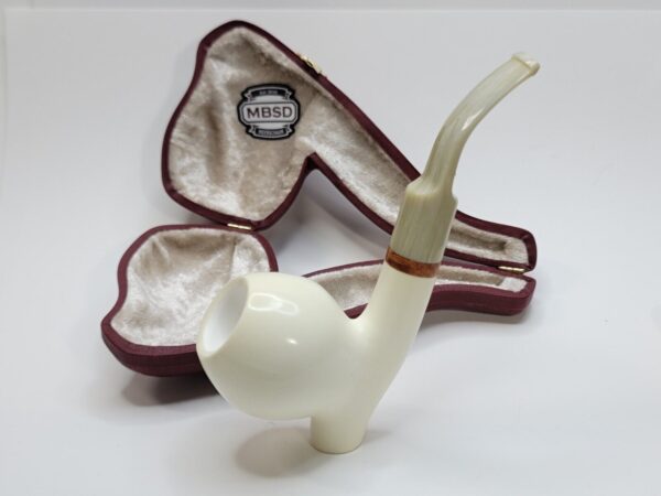 MBSD Meerschaum Deluxe Sitter Ball Block Meerschaum Tobacco Smoking Pipe, 9mm [SOLD OUT] - Image 3
