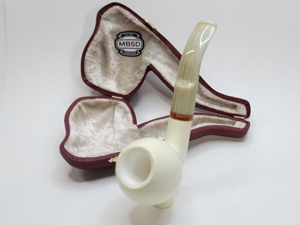 MBSD Meerschaum Deluxe Sitter Ball Block Meerschaum Tobacco Smoking Pipe, 9mm [SOLD OUT] - Image 4