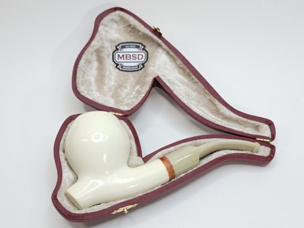 MBSD Meerschaum Deluxe Sitter Ball Block Meerschaum Tobacco Smoking Pipe, 9mm [SOLD OUT] - Image 5