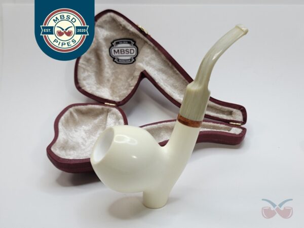 MBSD Meerschaum Deluxe Sitter Ball Block Meerschaum Tobacco Smoking Pipe, 9mm [SOLD OUT]
