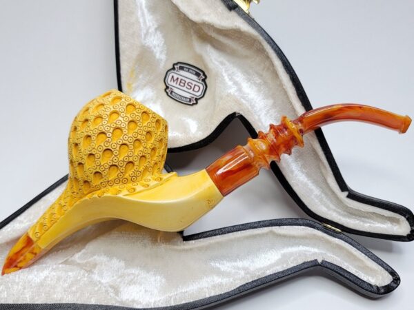 MBSD Meerschaum Masters Sadik Yanik Block Meerschaum Tobacco Smoking Pipe, 9mm [SOLD OUT] - Image 4
