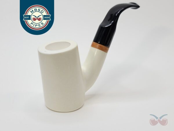MBSD Meerschaum Poker Sitter Block Meerschaum Tobacco Pipe, 9mm Filter [SOLD OUT] - Image 3
