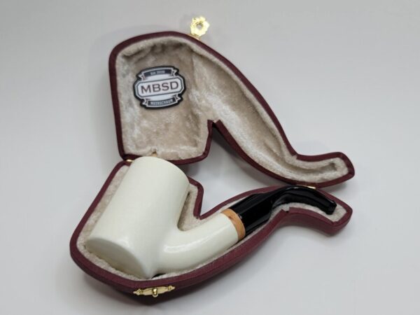 MBSD Meerschaum Poker Sitter Block Meerschaum Tobacco Pipe, 9mm Filter [SOLD OUT] - Image 4