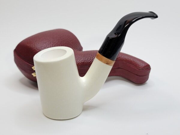 MBSD Meerschaum Poker Sitter Block Meerschaum Tobacco Pipe, 9mm Filter [SOLD OUT] - Image 5