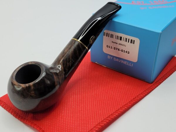 Rossi By Savinelli Notte 8321 Smooth Author Briar Tobacco Smoking Pipe, Italy [SOLD OUT] - Image 3