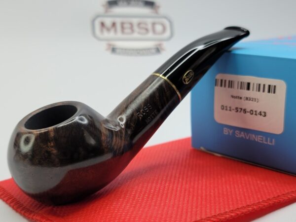 Rossi By Savinelli Notte 8321 Smooth Author Briar Tobacco Smoking Pipe, Italy [SOLD OUT]