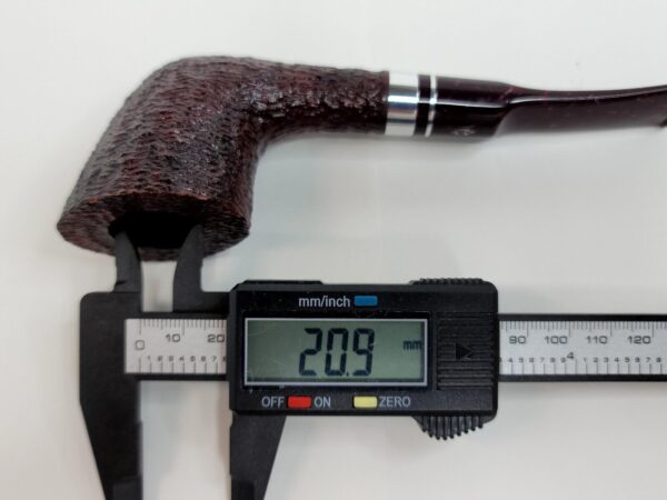 Savinelli Bacco Rusticated Dark Brown 904 KS, 6mm, Dublin Briar Tobacco Pipe - Image 12