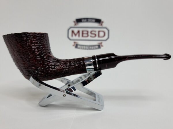 Savinelli Bacco Rusticated Dark Brown 904 KS, 6mm, Dublin Briar Tobacco Pipe - Image 5