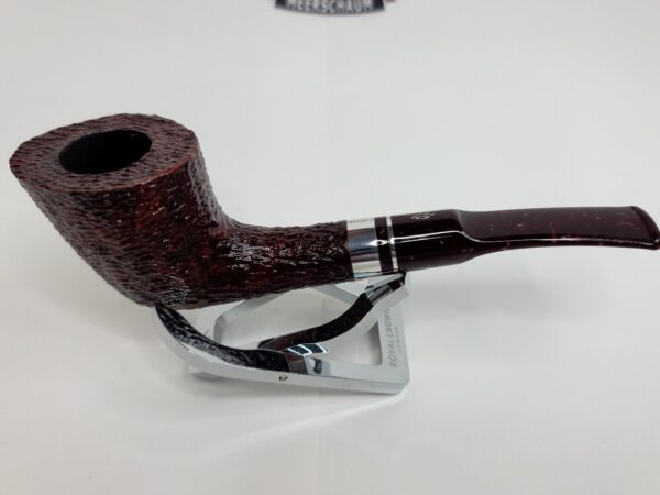 Savinelli Bacco Rusticated Dark Brown 904 KS, 6mm, Dublin Briar Tobacco Pipe - Image 6