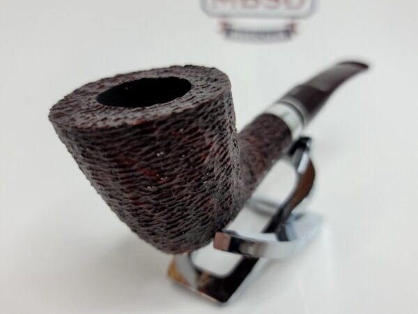 Savinelli Bacco Rusticated Dark Brown 904 KS, 6mm, Dublin Briar Tobacco Pipe - Image 7