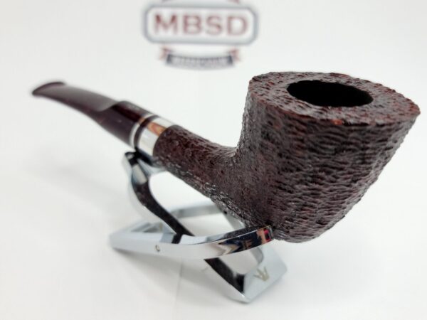 Savinelli Bacco Rusticated Dark Brown 904 KS, 6mm, Dublin Briar Tobacco Pipe - Image 8