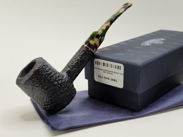 Savinelli Camouflage 310 KS Rusticated Black Poker Briar Tobacco Pipe, 6mm [SOLD OUT] - Image 3