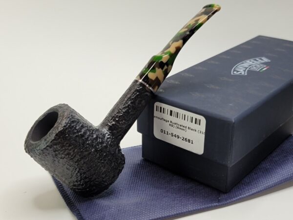 Savinelli Camouflage 310 KS Rusticated Black Poker Briar Tobacco Pipe, 6mm [SOLD OUT] - Image 4