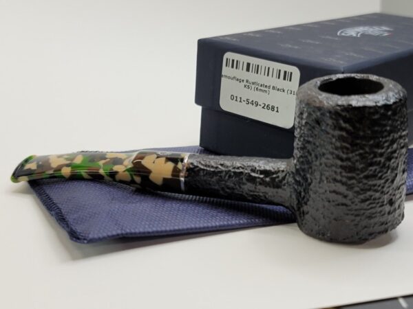 Savinelli Camouflage 310 KS Rusticated Black Poker Briar Tobacco Pipe, 6mm [SOLD OUT] - Image 7