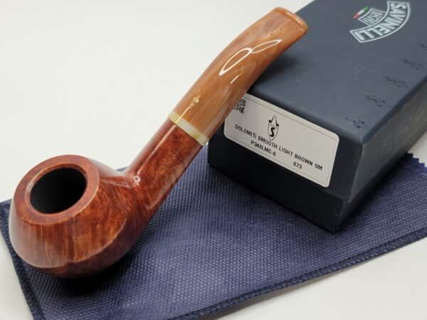 Savinelli Dolomiti Smooth Light Brown 673 KS Bulldog Briar Tobacco Pipe, 6mm [SOLD OUT] - Image 3